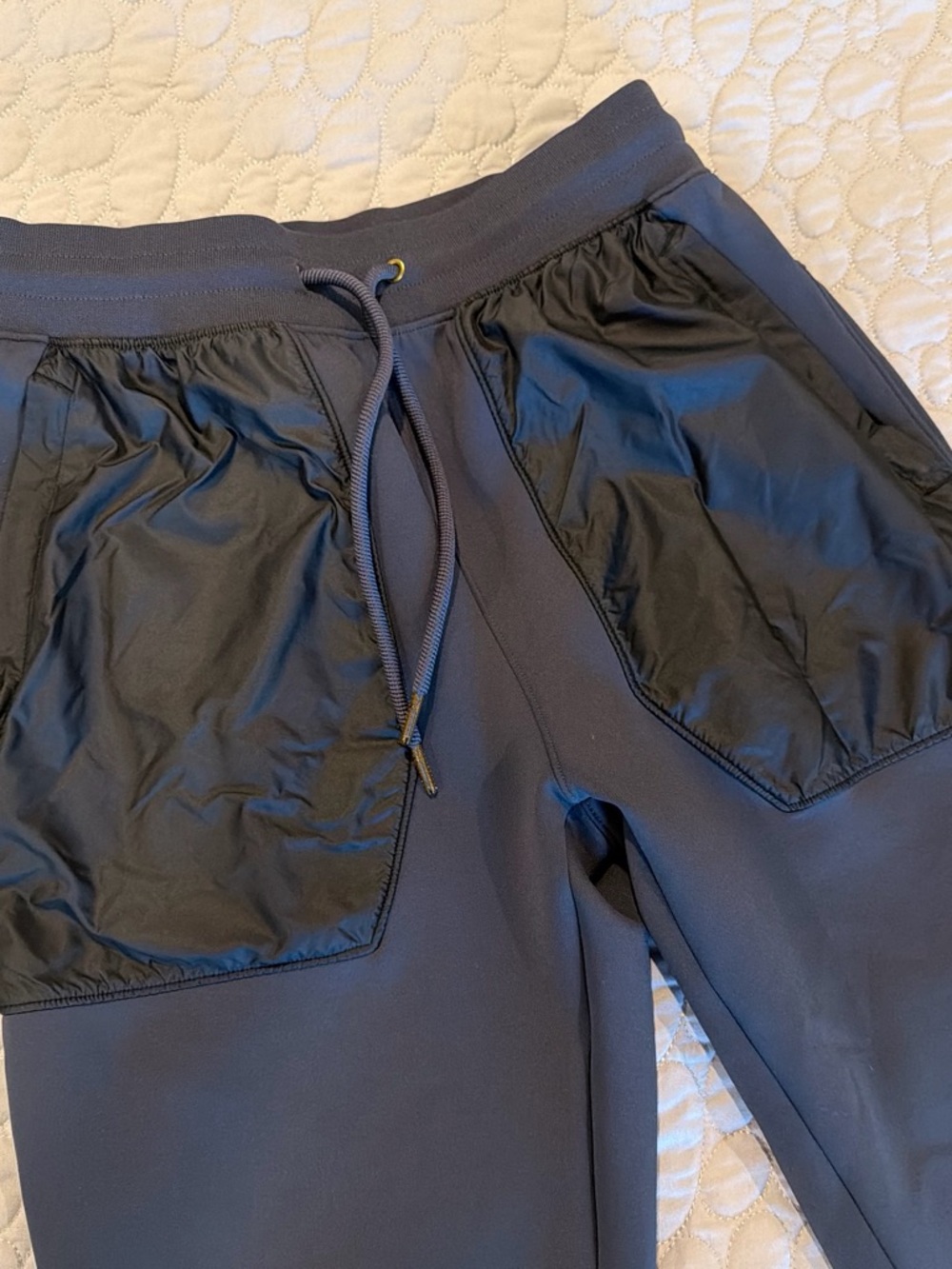 Under Armour Men's Charcoal Gray Joggers with Black Patch Pockets
